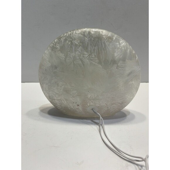 Stony Creek Decorative Lighted Glass Snowman Top Hat Scarf 6" Saucer Painted - Picture 4 of 7